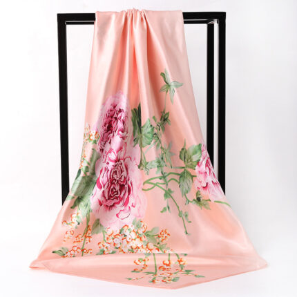 Écharpe en soie de satin polyvalente pour femmes