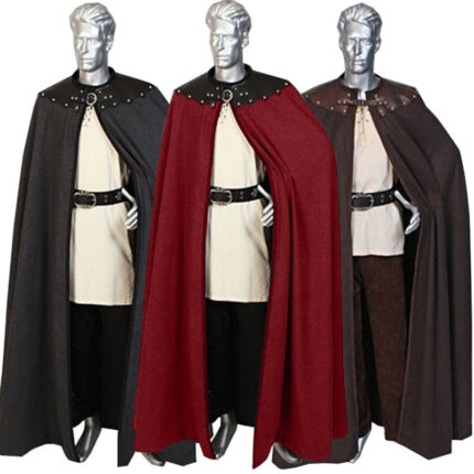 Robe cape à col rond pour hommes et femmes