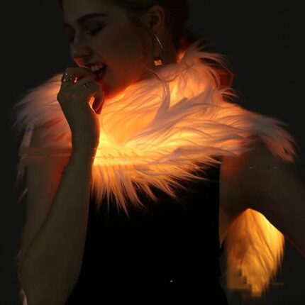 Écharpe en fourrure LED lumineuse pour hommes et femmes